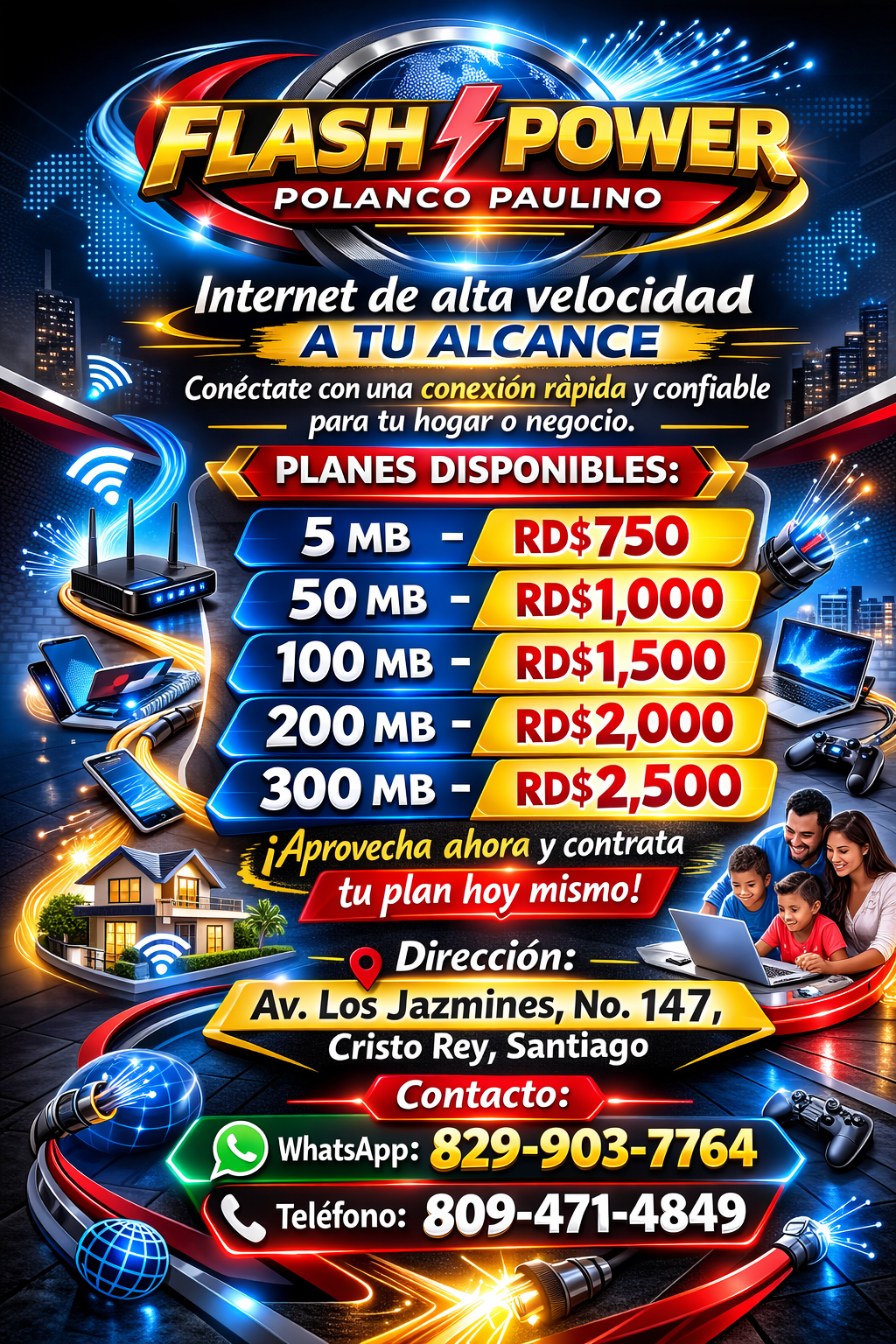 Información oficial de Flash Power